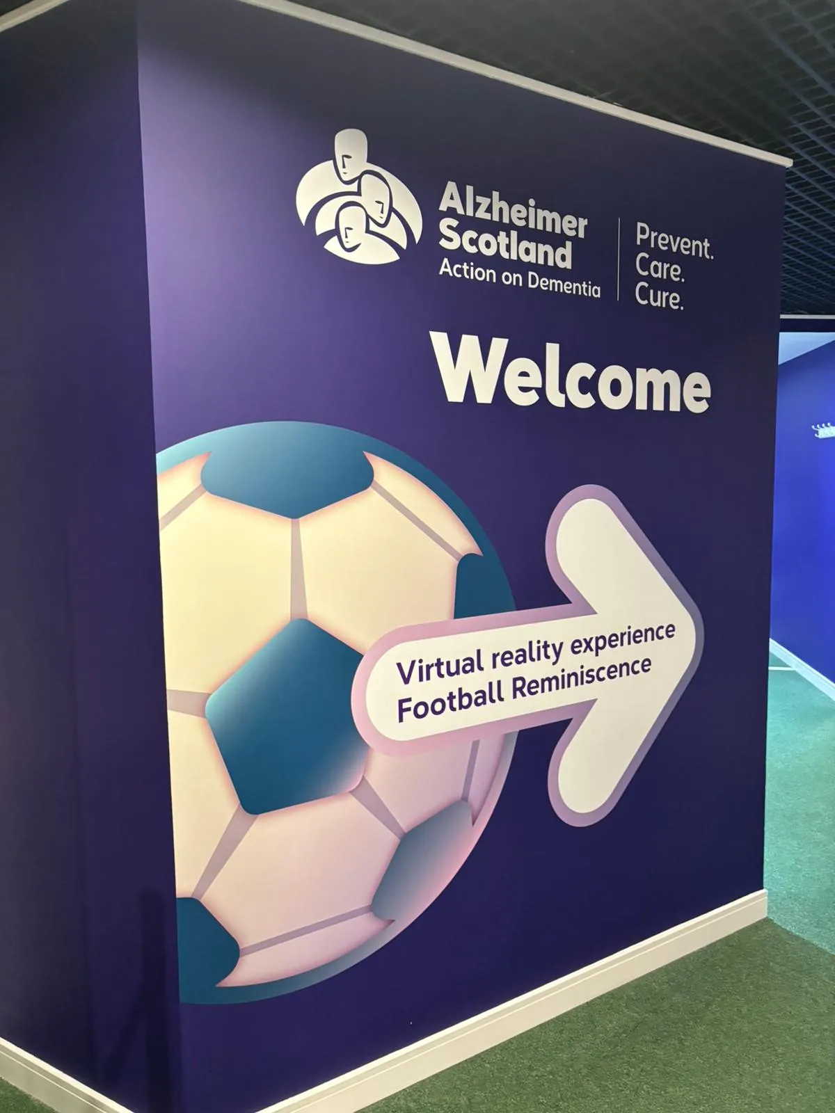 Alzheimer Scotland welcome graphic wall