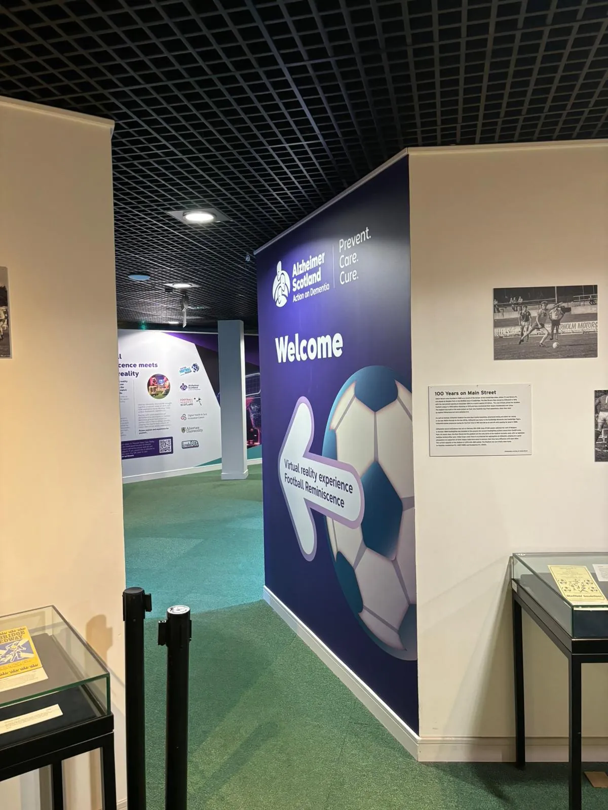 Welcome wall & exhibit layout